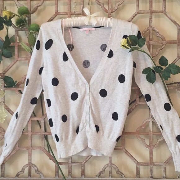 Victoria's Secret Sweaters - Victoria’s Secret polka dot cotton cardigan